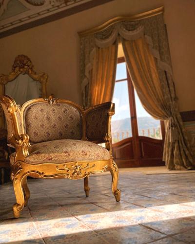 Coin salon dans l'établissement Villa del Gattopardo