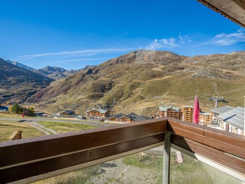 a view from the balcony of a mountain at Apartment Les Origanes-4 by Interhome in Les Menuires