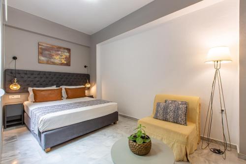 Cama o camas de una habitación en Minaret Suites and Apartments