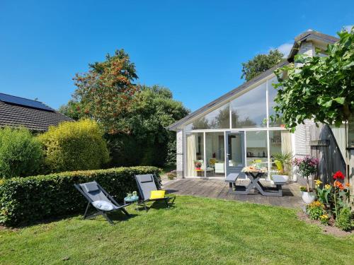 Zahrada ubytování Rietmeer vakantiehuis Friesland