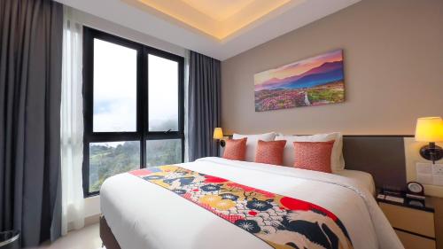 Katil atau katil-katil dalam bilik di The Yanné, Onsen Hotel