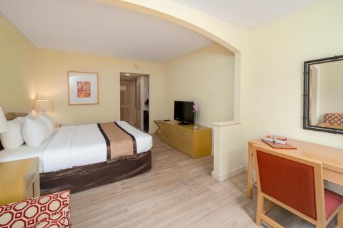 Łóżko lub łóżka w pokoju w obiekcie Quality Hotel Real Aeropuerto San Salvador