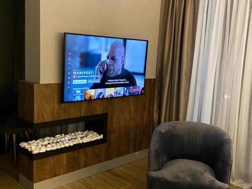 TV a/nebo společenská místnost v ubytování La Pista