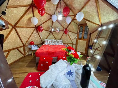 Postel nebo postele na pokoji v ubytování Glamping La Cabanita Santuario