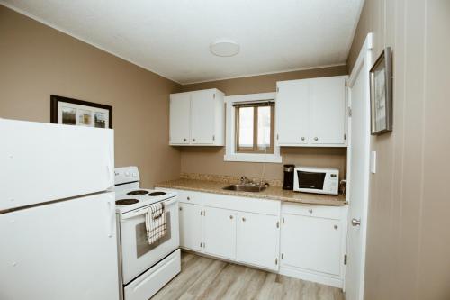 Dapur atau dapur kecil di Lone Star Motel