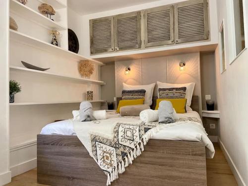 Posteľ alebo postele v izbe v ubytovaní Superbe logement au Vallon des Auffes