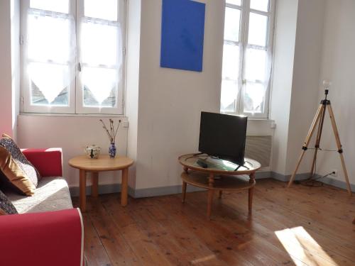 TV a/nebo společenská místnost v ubytování Superbe appartement au centre de Tonnay-Charente