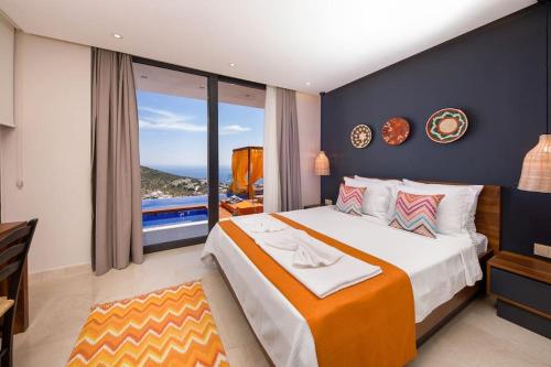 Postel nebo postele na pokoji v ubytování Villa Shine - Kalkan Villa