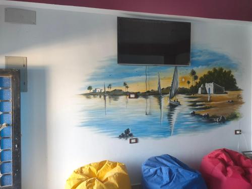 TV a/nebo společenská místnost v ubytování Nukud guest house