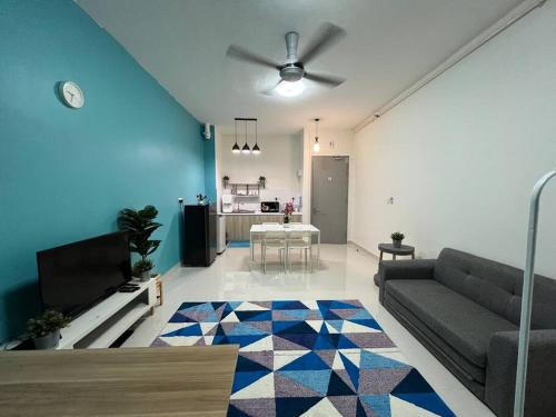 Χώρος καθιστικού στο MUFA Studio Suites KLIA