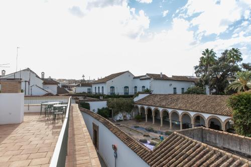 a view from the balcony of a house at Patio del Lino in Córdoba