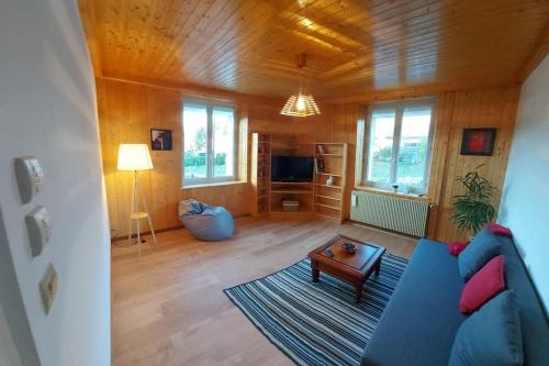 Część wypoczynkowa w obiekcie Bel appartement dans une ferme Vosgienne