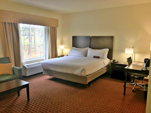 a hotel room with a large bed and a window at Holiday Inn Express DeFuniak Springs, an IHG Hotel in DeFuniak Springs