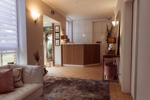 Kuchyň nebo kuchyňský kout v ubytování Hotel Victoria