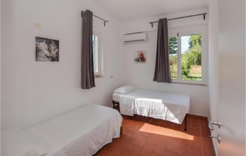 Habitación con 2 camas y ventana en Patrizio Country House, en Labico