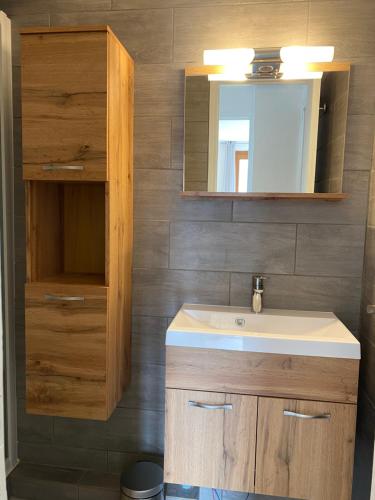 Ένα μπάνιο στο Appartement Le Lauzet