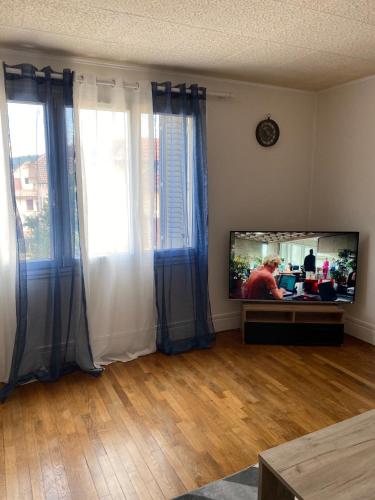 TV a/nebo společenská místnost v ubytování Rue de la Maladière