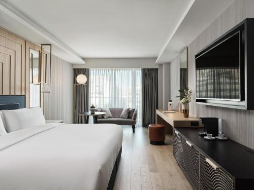 Katil atau katil-katil dalam bilik di Grand Hyatt Athens