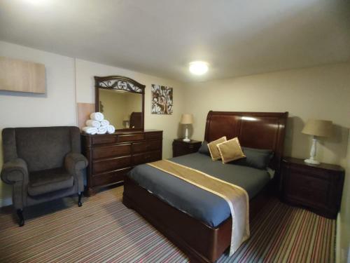 Posezení v ubytování Double bedroom studios