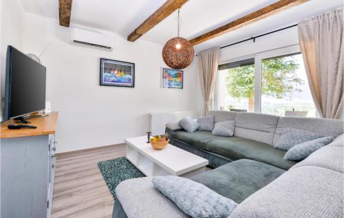Μια τηλεόραση ή/και κέντρο ψυχαγωγίας στο Stunning Home In Kumrovec With Sauna