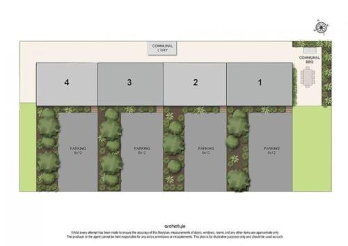 a site plan of the proposed redevelopment of a building at Metung Akora 2Bdrm Apartment 3 Pets and Boats welcome in Metung