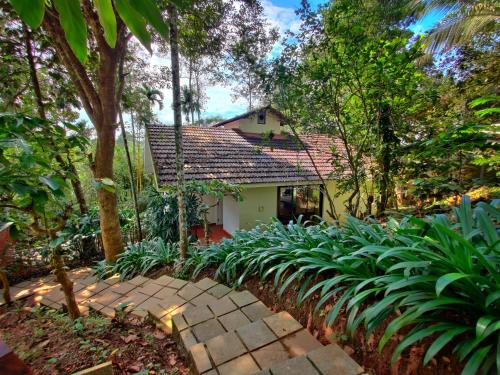 a house in the middle of a garden with plants at Willow Resorts Wayanad in Ambalavayal