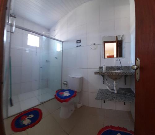 Koupelna v ubytování Casa de férias Amarela em Prado