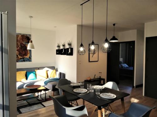 Posezení v ubytování Appartement sous les remparts