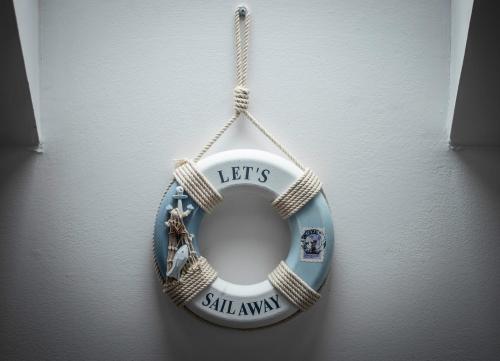 a wreath is hanging on a wall at Fishertown House in Nairn