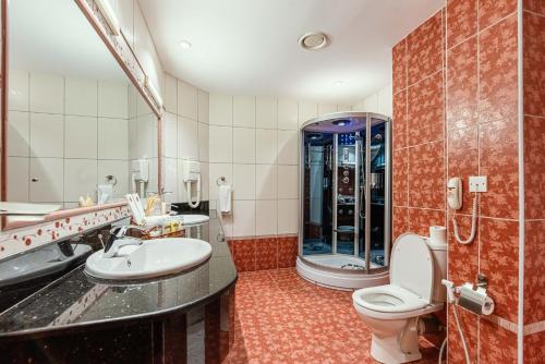 Koupelna v ubytování Mbale Resort Hotel