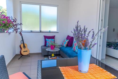 Χώρος καθιστικού στο Comfortable apartment near Opatija
