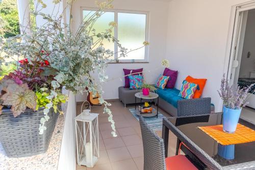 Χώρος καθιστικού στο Comfortable apartment near Opatija