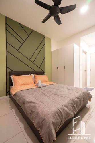 KLIA, KLIA2, Horizon Suites Sepang, Designed Studio, by Flexihome-MYにあるベッド