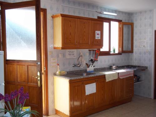 Η κουζίνα ή μικρή κουζίνα στο Pension Eva