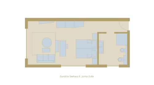a floor plan of a building at Hotel Heinzler am See in Immenstaad am Bodensee