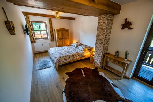 Postel nebo postele na pokoji v ubytování Wellness & Spa Pila Kvilda AP 2 01 a AP 3 07
