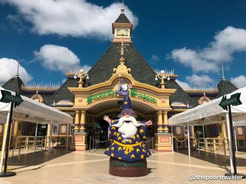 a person in a costume in front of a building at 2 BR staycation beside Enchanted Kingdom in Santa Rosa