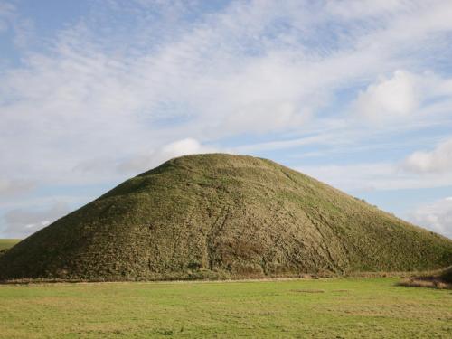 a large mound of grass in a field at Nine Acres Barn in Marlborough