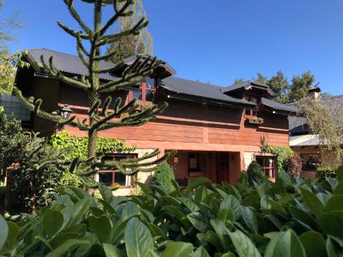 une maison avec un arbre en face dans l'établissement DAT "Lo de Bianca", à San Carlos de Bariloche