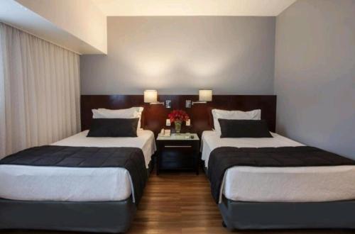 Cama o camas de una habitación en Win Berrini - WTC - Shopping D&D Prox Sheraton e Gran Estanplaza