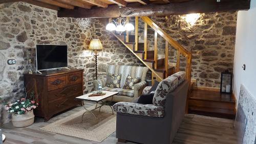 Posezení v ubytování A Casa dos Avós - Vilariño - A Coruña