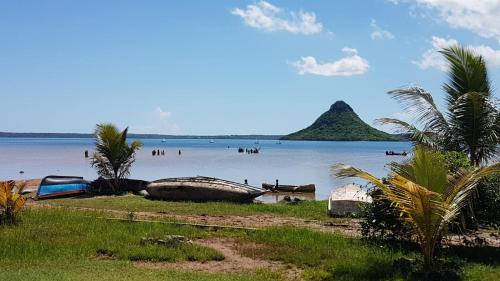 a view of a beach with boats in the water at SANJEELA-PLAGE COCO in Diego Suarez