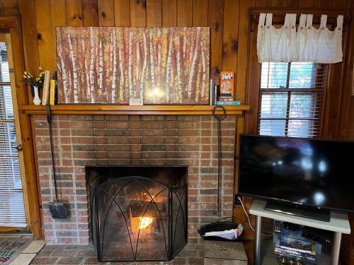 Μια τηλεόραση ή/και κέντρο ψυχαγωγίας στο Cozy Cabin Pet Friendly ADA Compatible