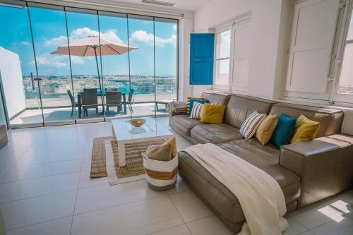 Posezení v ubytování Valletta Dream Penthouse