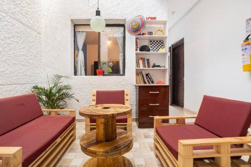 Χώρος καθιστικού στο Casa Clandestina Guest House