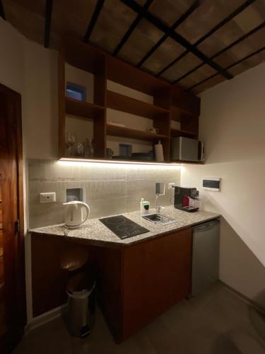 cocina con fregadero y encimera en Encantador Duplex cerca de todo en Córdoba
