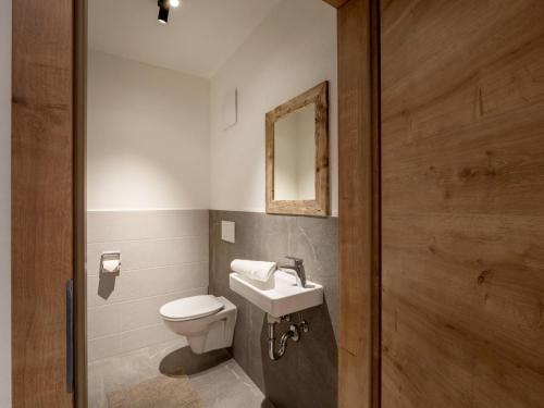 a bathroom with a toilet and a sink at Alpine Homes - Hopfgarten in Hopfgarten im Brixental