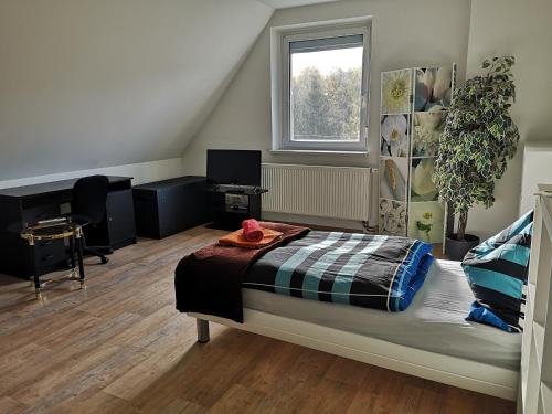 Postel nebo postele na pokoji v ubytování Ferienwohnung Schmidt