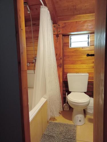 Kúpeľňa v ubytovaní cabaña meliquina Minihouse
