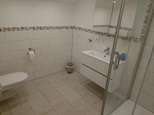Phòng tắm tại Haus-Brecherspitzblick